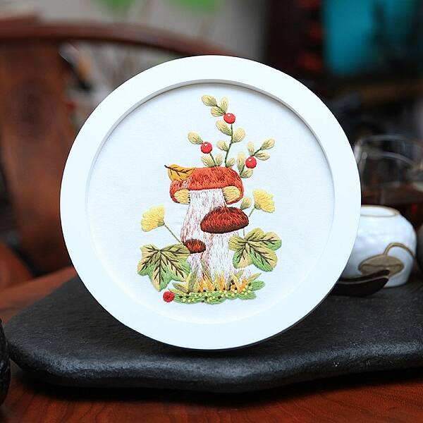 DIY Mushroom Pattern Embroidery Starter Kits