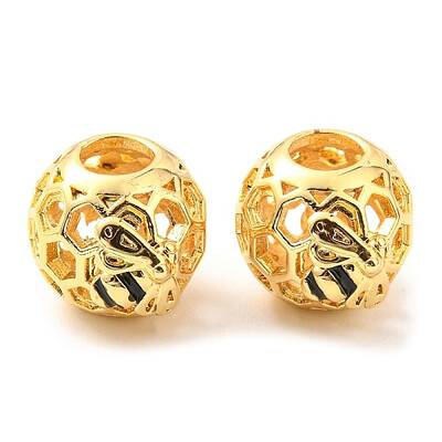 Brass Enamel European Beads