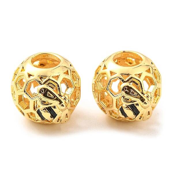 Brass Enamel European Beads