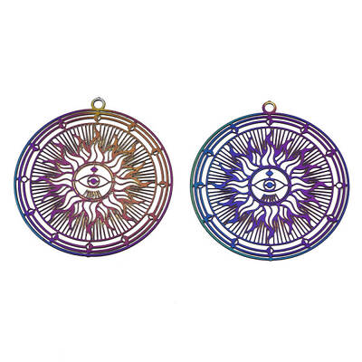 Ion Plating(IP) 201 Stainless Steel Filigree Pendants