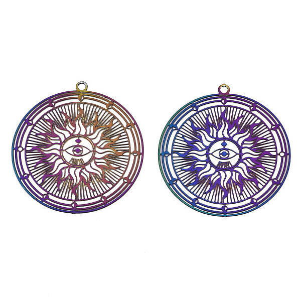 Ion Plating(IP) 201 Stainless Steel Filigree Pendants