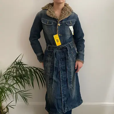 Lee Denim Jacket - Small Blue Cotton Blend