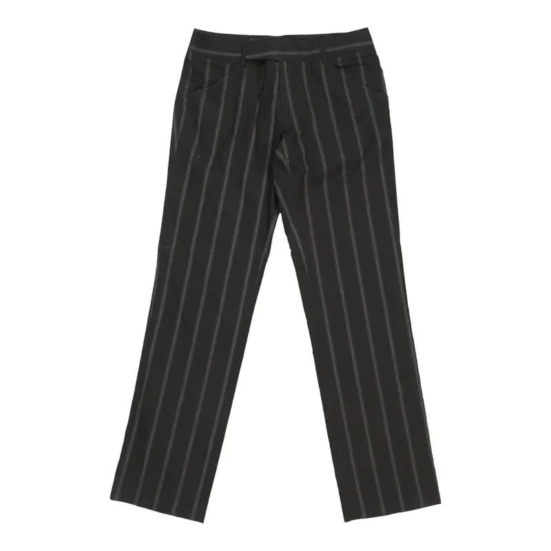 Dolce & Gabbana Pinstripe Trousers - 32W UK 12 Black Cotton