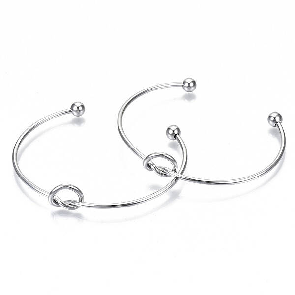 Tarnish Resistant 304 Stainless Steel Love Knot Cuff Bangle Making