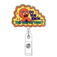 Funny Retractable Badge Reel, 1 Count Acrylic ID Holder with Clip, Identification Badges & Supplies for Nurses, Doctors, Stud...