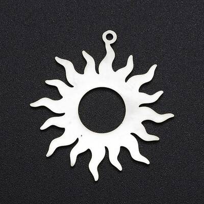 Non-Tarnish 201 Stainless Steel Solar Eclipse Pendants