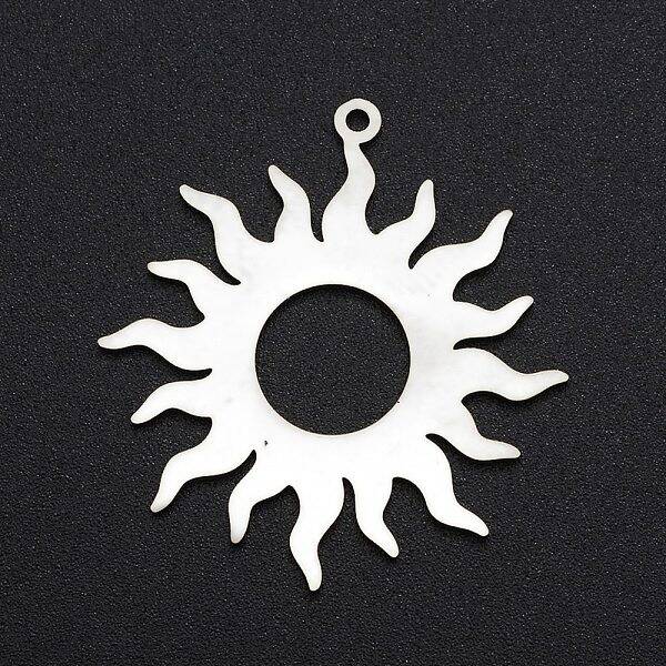 Non-Tarnish 201 Stainless Steel Solar Eclipse Pendants