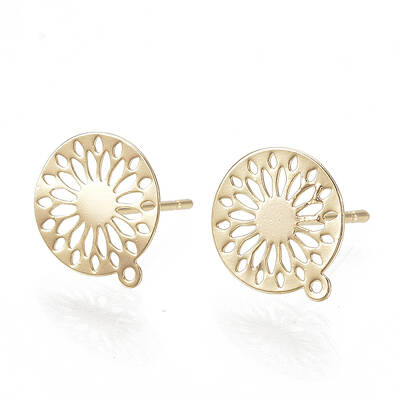 Brass Stud Earring Findings