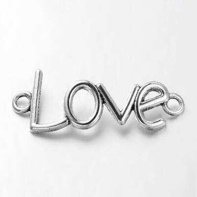 Tibetan Style Alloy Word Love Links connectors