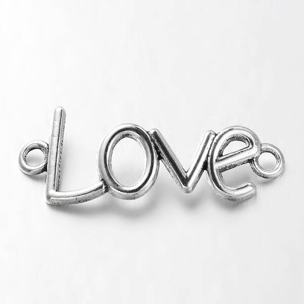 Tibetan Style Alloy Word Love Links connectors