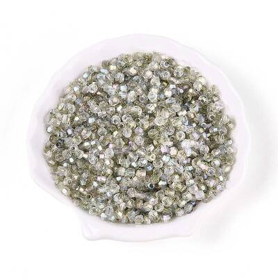 Transparent Spray Painted Glass Beads