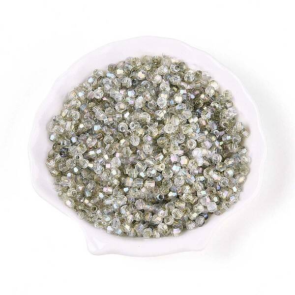 Transparent Spray Painted Glass Beads