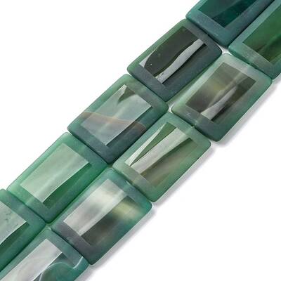 Natural Green Onyx Agate Beads Strands