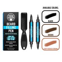 Viking Revolution Beard Pen (2-Pack) Waterproof Beard Filler Pen with Brush For Men