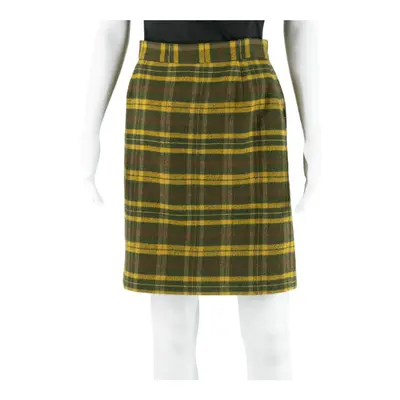 PROMISS Short Pencil Skirt Green Check Womens S