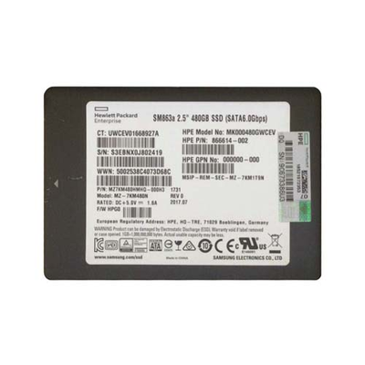 HP 866614-002 | 480GB SATA 6Gb/s Hot-Pluggable Mixed Use 2.5-Inch Enterprise Solid State Drive for ProLiant Server and Storag...