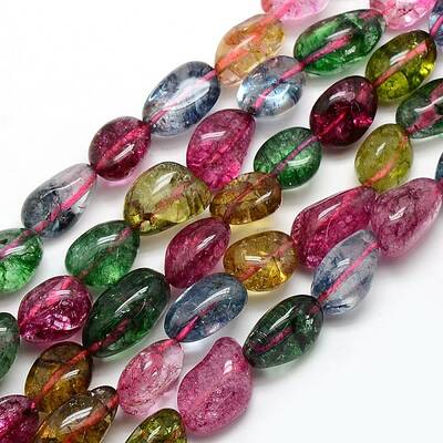 Natural Quartz Crystal Nuggets Beads Strands