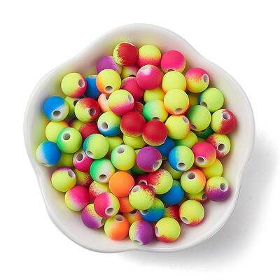 Rubberized Style Acrylic Beads