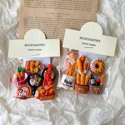 Simulation Food Fridge Magnet, 6 Counts/set Creative Decorative Sticker, Decorative Sticker for Home Kitchen, Home Decor Supp...