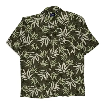 Puritan Hawaiian Shirt - Medium Khaki Viscose