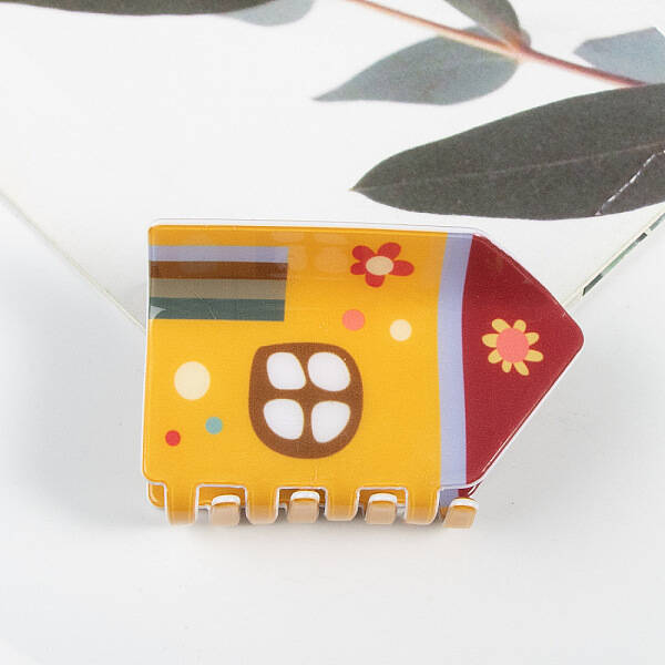 Cartoon House PVC Claw Hair Clips