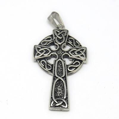 Fashionable Retro 304 Stainless Steel Cross with Ring Pendants