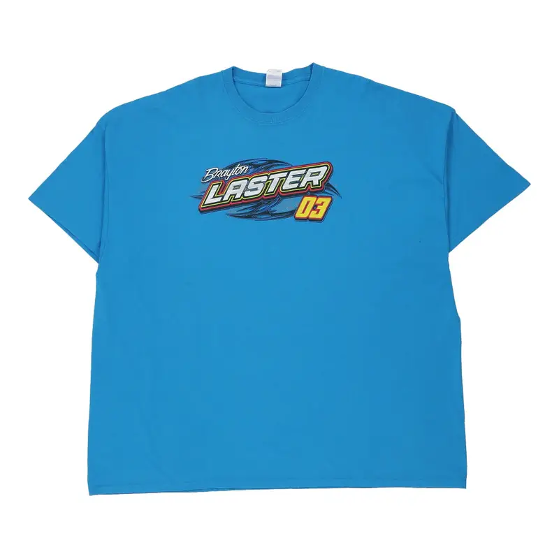 Brayton Laster Port & Company Nascar T-Shirt - 5XL Blue Cotton