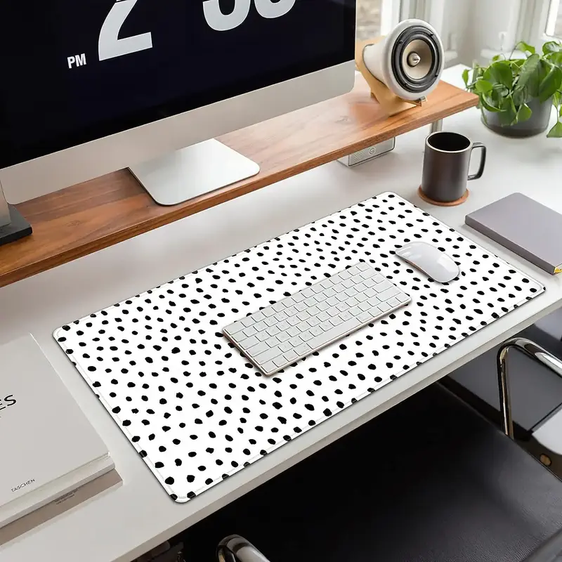 Creative Polka Dot Pattern Extended Mouse Pad, Non-slip Large Keyboard Mat, Decorative Gaming Mouse Pad For Office Home, Of...