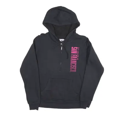 CHAMPION College of San Francisco 1/4 Zip Hoodie Black Pullover Womens M