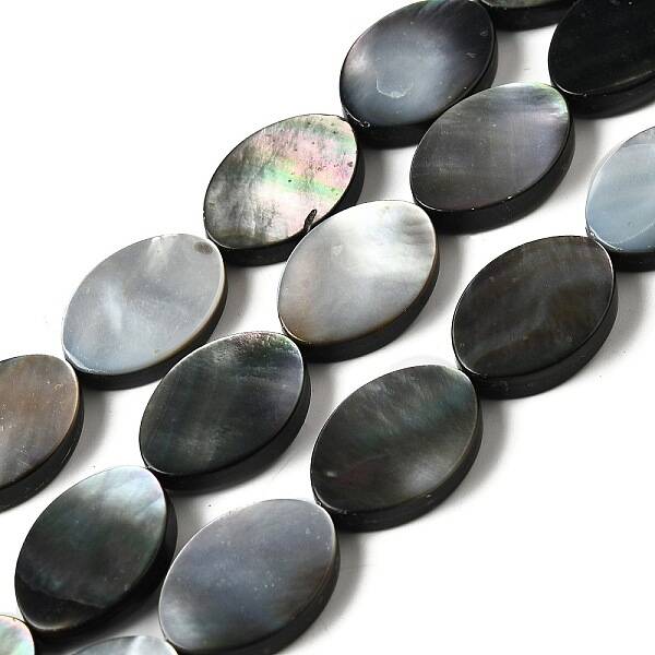 Natural Black Lip Shell Beads Strands