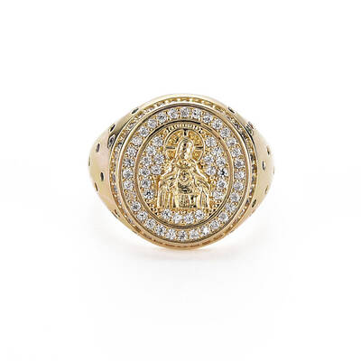 Clear Cubic Zirconia Flat Round Wide Band Cuff Ring