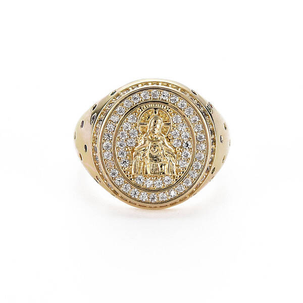 Clear Cubic Zirconia Flat Round Wide Band Cuff Ring