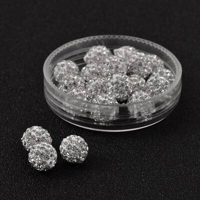 Grade A Rhinestone Pave Disco Ball Beads