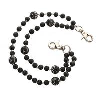 Interstellar Black Drill Ball High-End Hip-Hop Pants Chains, Retro Double Layer Pants Chain Retro Hip Hop Trendy Versatile Wa...