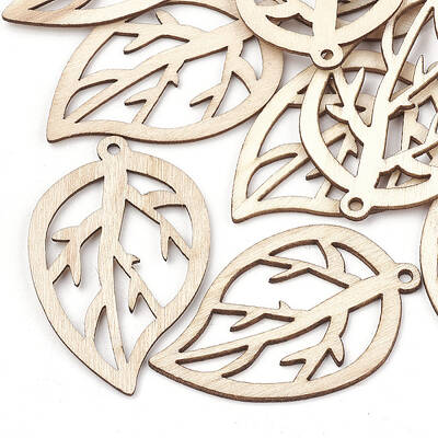 Undyed Wood Pendants