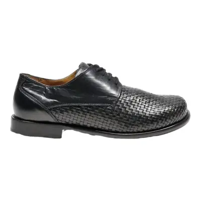 HELVESKO Derby Shoes Black Leather Mens UK 6.5