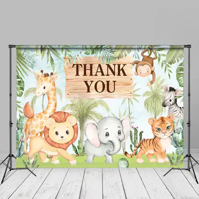 Safari Forest Animals Thank You Mothers Day Backdrop - Aperturee