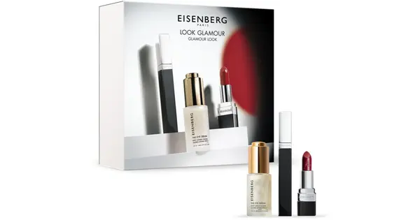 Eisenberg Glamour Look women's gift set eye serum 15 ml + extra volume mascara 8 ml + rouge Opéra hydrating lipstick 3.5 g