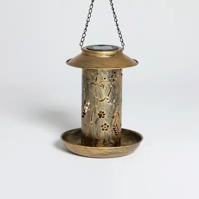 Paws & Flowers Solar Bird Feeder - Cat