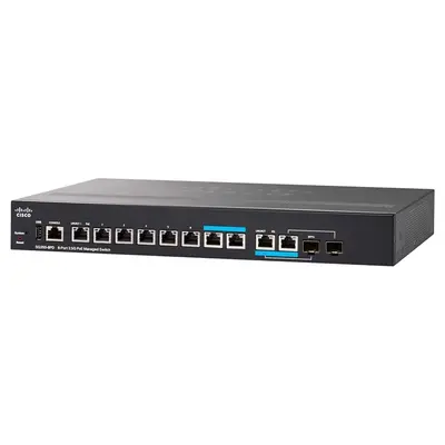 Cisco SG350-8PD-K9-NA | Small Business PoE+ 8 x Ports 2.5GBase-T + 2 x combo mini-GBIC ports Layer 3 Managed Gigabit Ethernet...