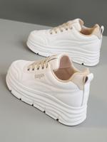 Women's Fashionable Lace Up Low Top Sneakers, Casual Comfortable Breathable Sports Shoes, All-match Round Toe Chunky Sneakers...