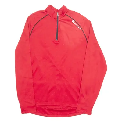 GONSO Cycling Mens Jersey Red Long Sleeve 1/4 Zip L