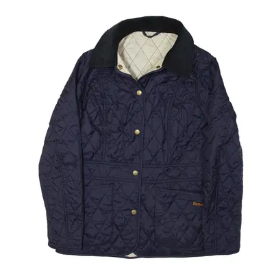 BARBOUR Lilly Fitted Liddesdale Quilted Jacket Blue Womens UK 10