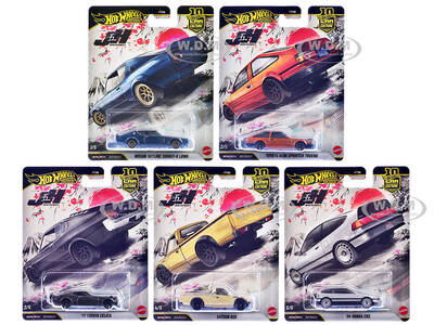 Japan Historics 5 5 piece Set Car Culture 10th Anniversary 2025 Series P Diecast Model Cars by Hot Wheels