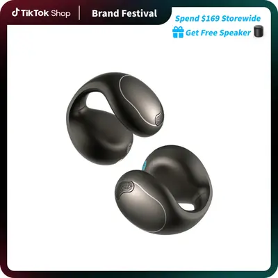 soundcore C40i by Anker, Open-Ear Earbuds, Clip-On Headphones, Flexible Joint Design, Button Controls, Lightweight Comfort, S...