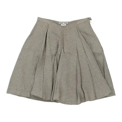 Emporio Armani Mini Pleated Skirt - 26W UK 6 Grey Viscose Blend