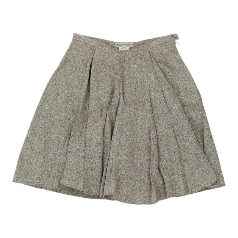 Emporio Armani Mini Pleated Skirt - 26W UK 6 Grey Viscose Blend