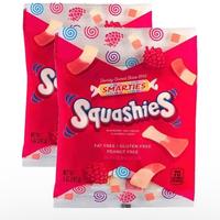 Smarties Squashies Foam Marshmallows Gummies Candy Gluten Free Gummy Candy Bulk Peanut Free - Raspberries Flavored 5 oz Candy...