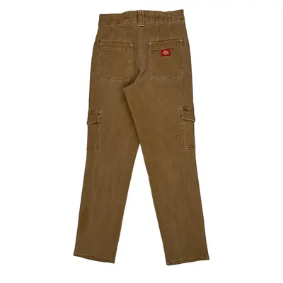 Dickies Cargo Trousers - 27W UK 8 Brown Cotton Blend