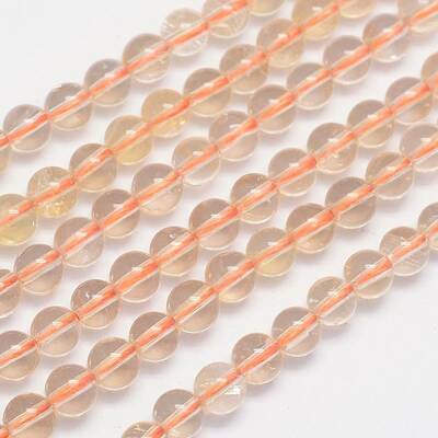 Natural Citrine Round Bead Strands